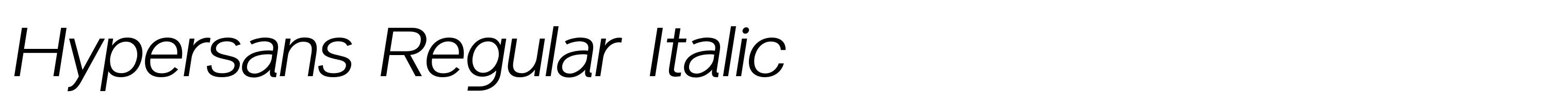 Hypersans Regular Italic